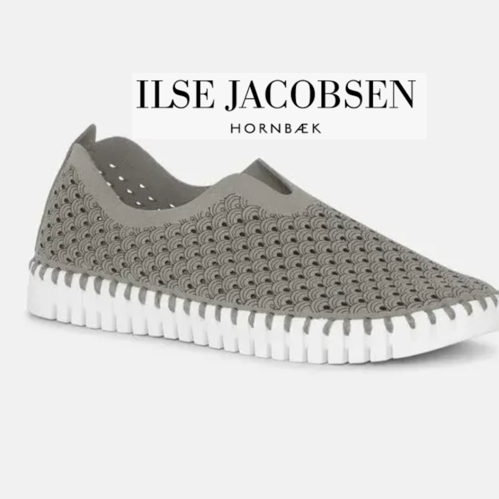 Ilse Jacobsen Tulip Flats Slip On Gray, 38,CB2380